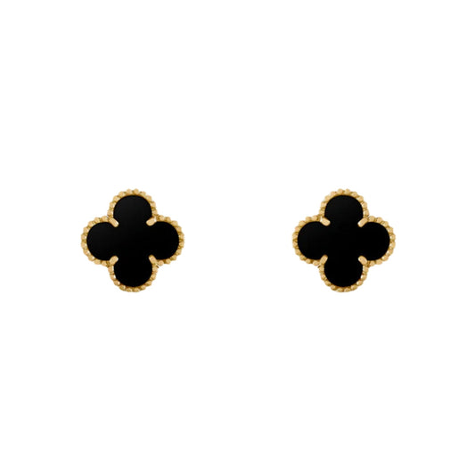 FORTUNE CLOVER EARRINGS | BLACK