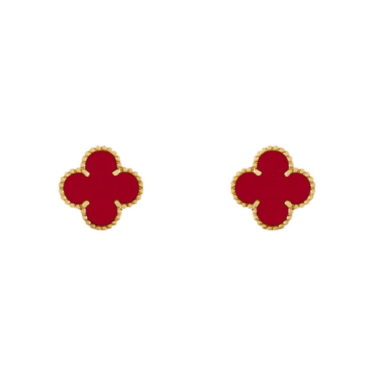 FORTUNE CLOVER EARRINGS | RED