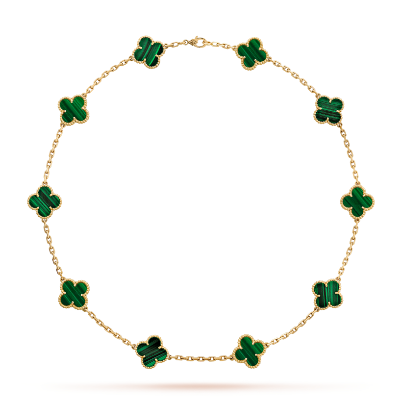 LUXURIOUS CLOVER NECKLACE 10 MOTIFS - GREEN