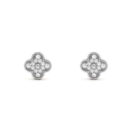 FORTUNE CLOVER EARRINGS | CUBIC ZIRCONIA/SILVER