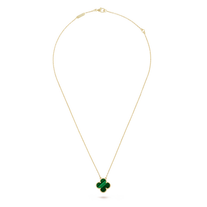 FORTUNE CLOVER NECKLACE | GREEN/GOLD