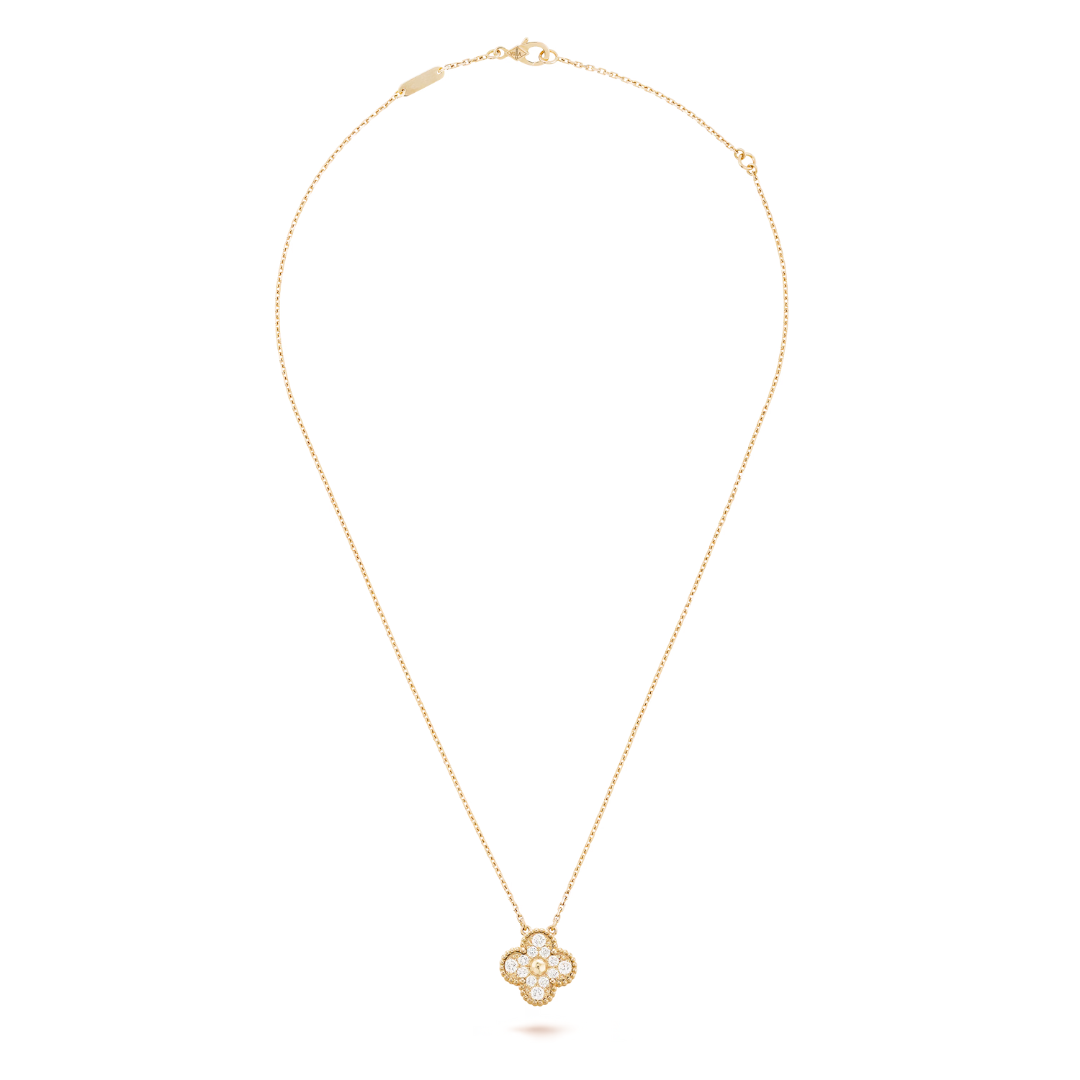 FORTUNE CLOVER NECKLACE | CUBIC ZIRCONIA/GOLD