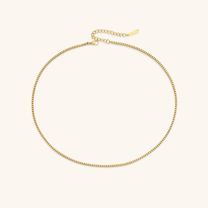 Danica Box Chain Gold Necklace