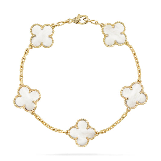 FORTUNATO CLOVER BRACELET | WHITE