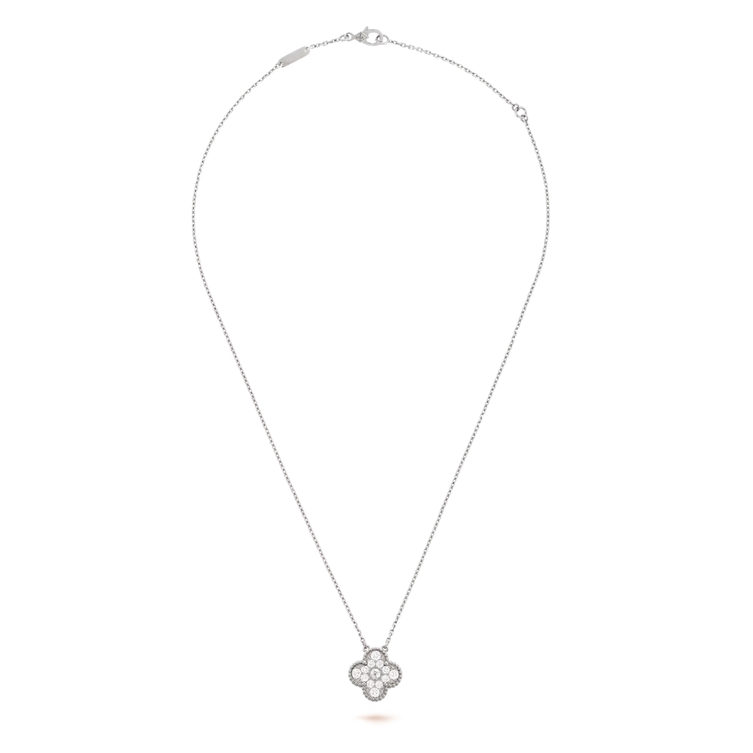 FORTUNE CLOVER NECKLACE | CUBIC ZIRCONIA/SILVER