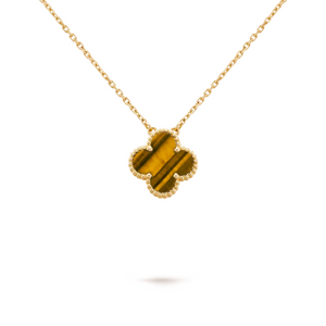 FORTUNE CLOVER NECKLACE | TIGER EYE