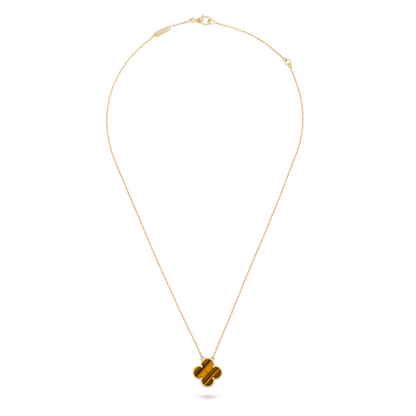 FORTUNE CLOVER NECKLACE | TIGER EYE