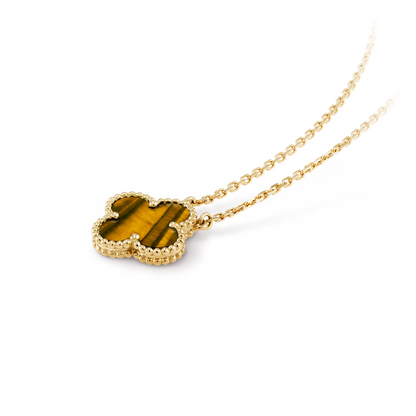 FORTUNE CLOVER NECKLACE | TIGER EYE