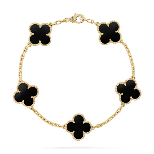 FORTUNATO CLOVER BRACELET | BLACK