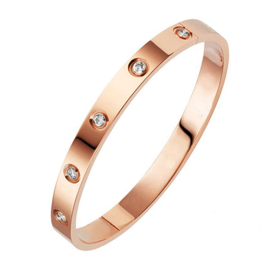 FINET LUXE BRACELET WITH ZIRCONIA | ROSE GOLD