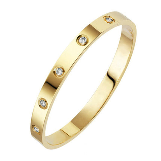 FINET | LUXE BRACELET WITH ZIRCONIA | GOLD