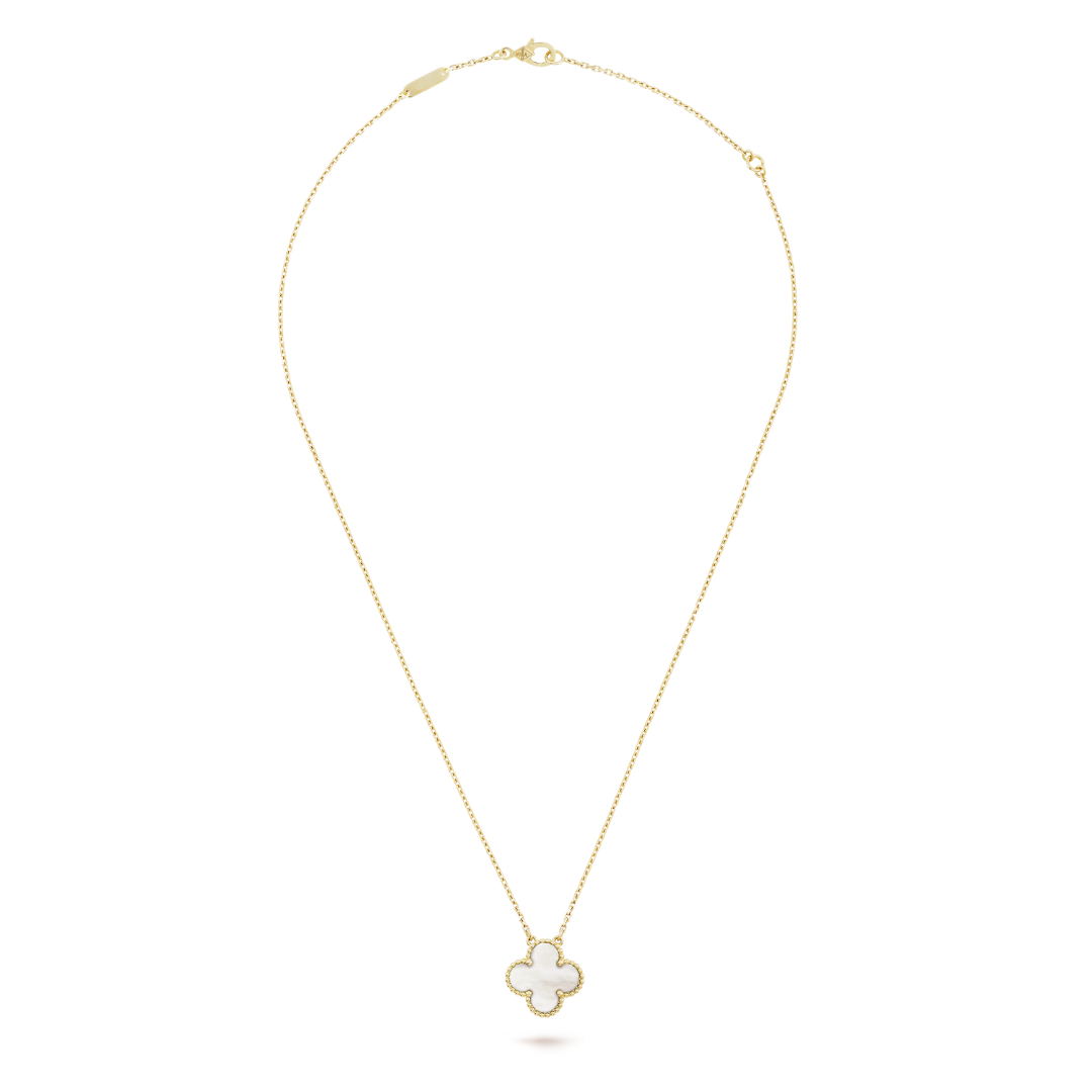 FORTUNE CLOVER NECKLACE | WHITE/GOLD