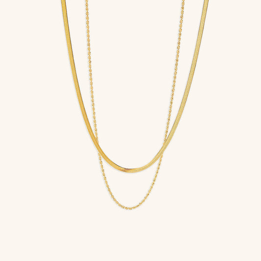 Hailey Layered Gold Chain Necklace