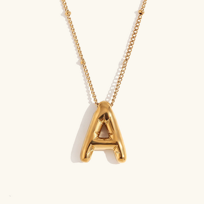 Balloon Gold Initial Necklace