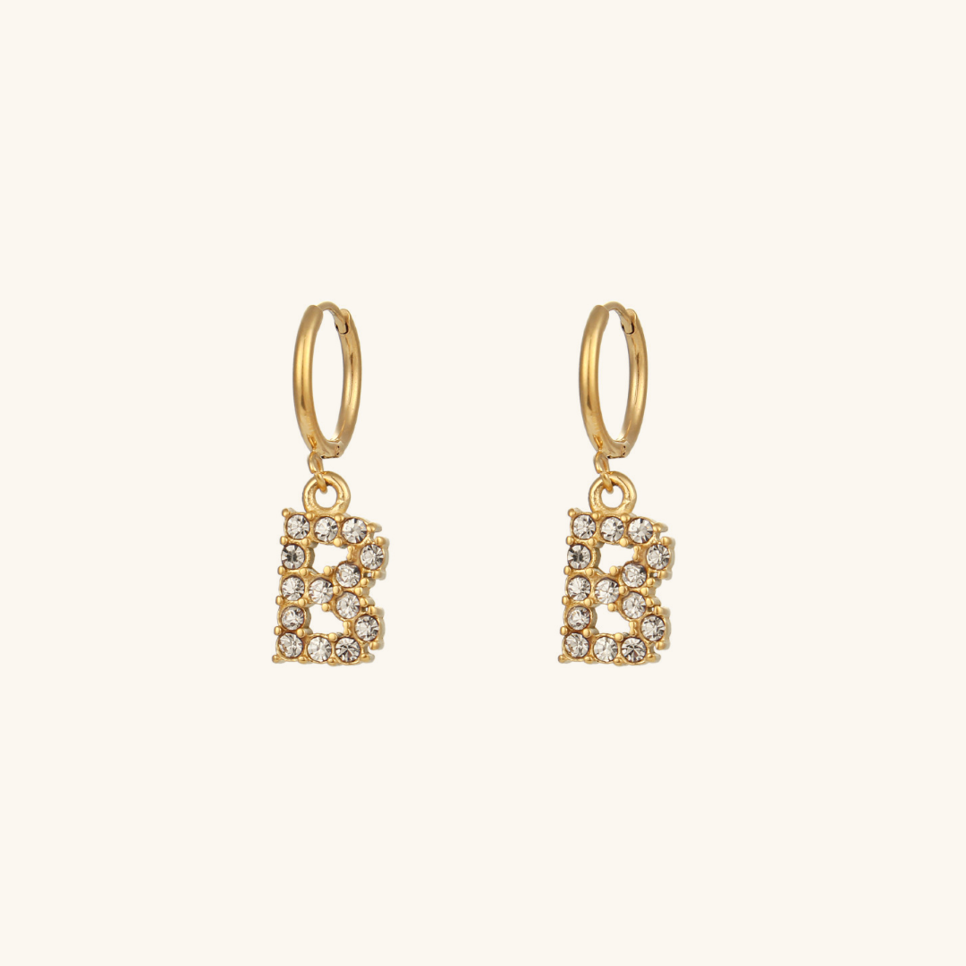 Wilhemina Initial Letter Earrings