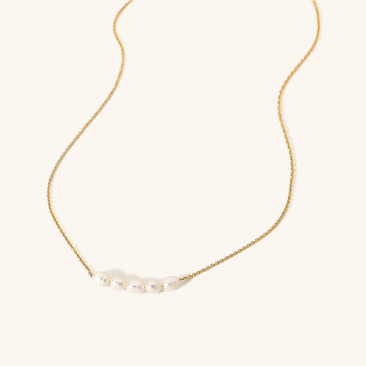 Elle Gold Pearl Necklace