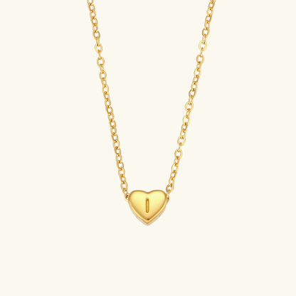 Heart Initial Gold Necklace