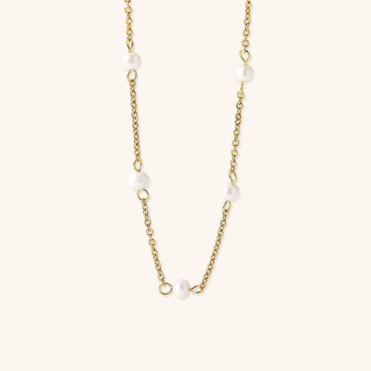 Nora Gold Pearl Necklace