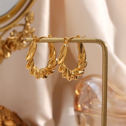 Adaline Twist Hoop Earrings