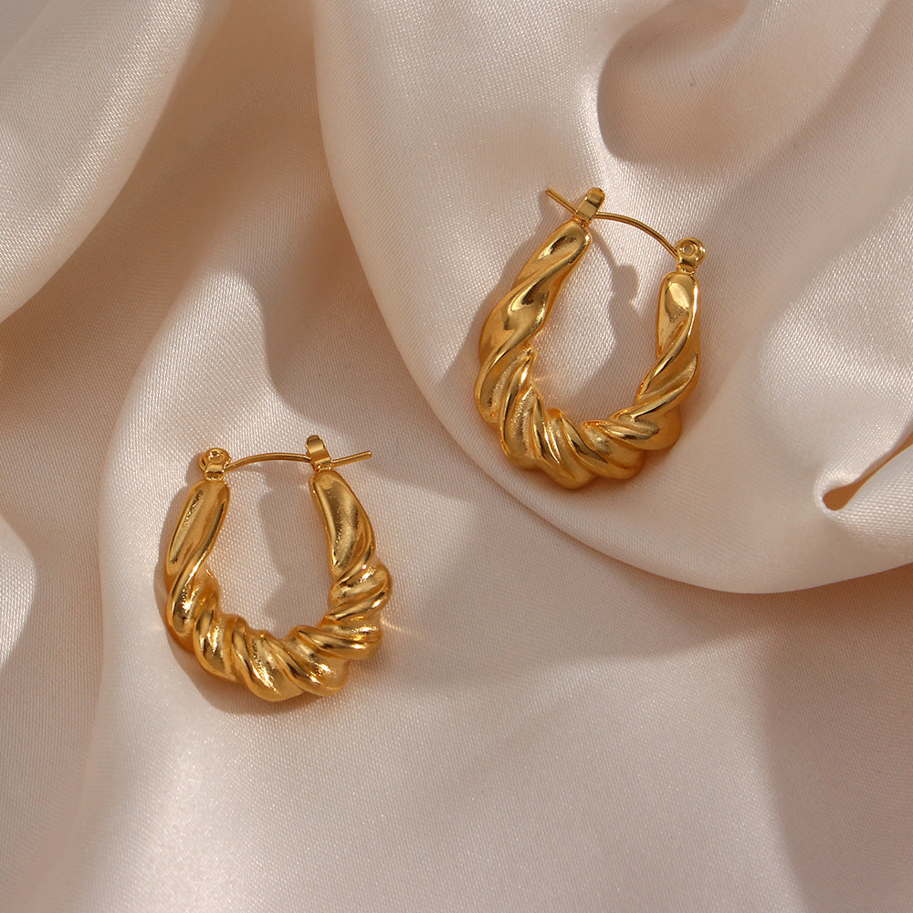 Adaline Twist Hoop Earrings