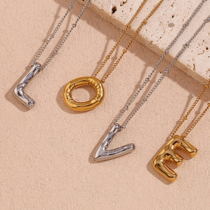 Balloon Gold Initial Necklace