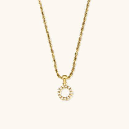 Elodie Initial Letter Pearl Necklace