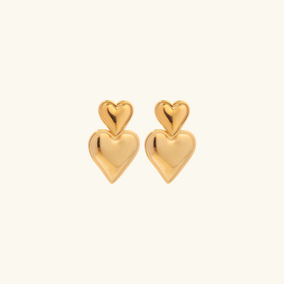 Zofia Gold Heart Earrings