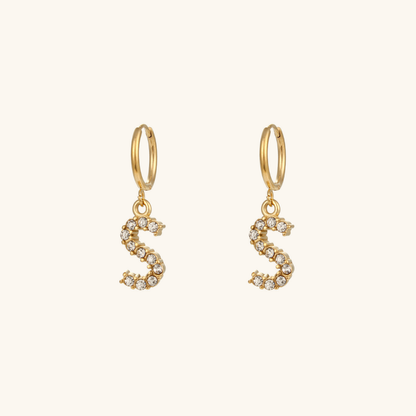 Wilhemina Initial Letter Earrings