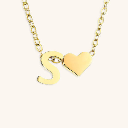 Ria Initial Letter Gold Necklace