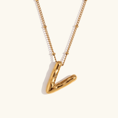 Balloon Gold Initial Necklace