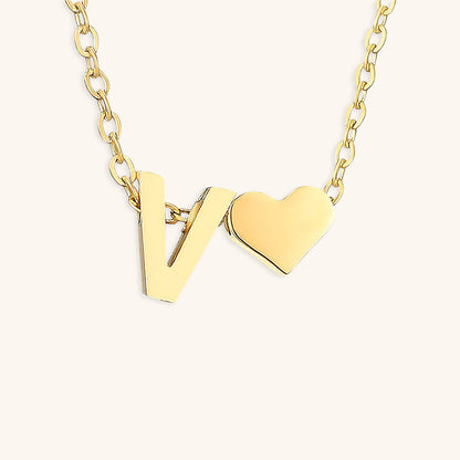 Ria Initial Letter Gold Necklace