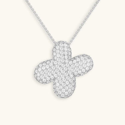 Bubble Initial Diamond Necklace