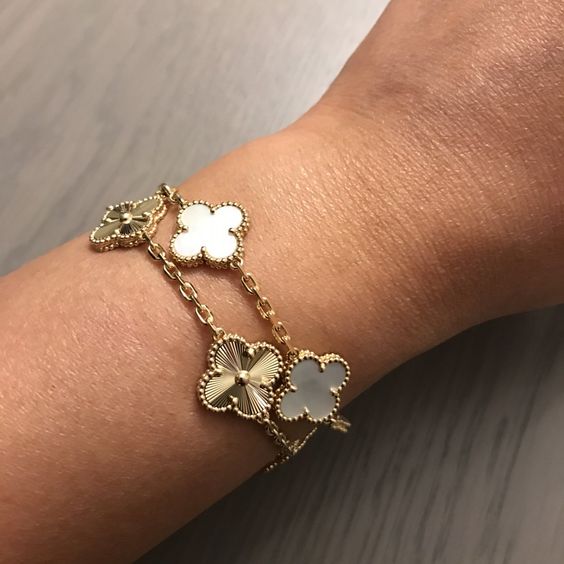 FORTUNATO CLOVER BRACELET | WHITE