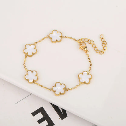 FORTUNATO CLOVER BRACELET | WHITE